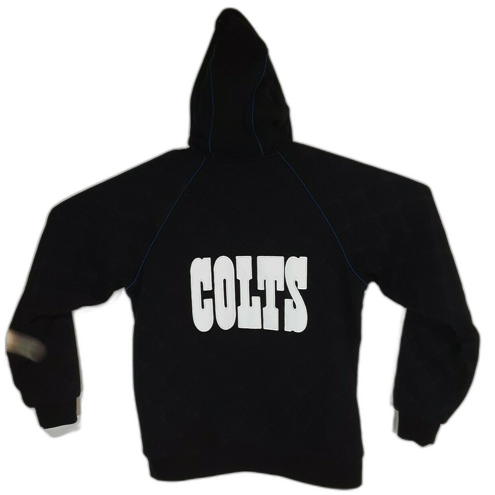NFL Pro Line Indianapolis Colts Fleece Lined Spell-Out Full Zip Hoodie Mens M